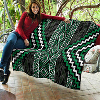 Jade Tukutuku Pattern Aotearoa Quilt Niho Taniwha and Puhoro Motifs