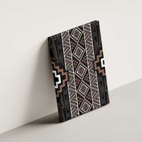 Classic Tukutuku Pattern Aotearoa Canvas Wall Art Niho Taniwha and Puhoro Motifs