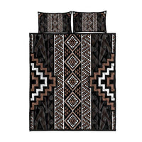 Classic Tukutuku Pattern Aotearoa Quilt Bed Set Niho Taniwha and Puhoro Motifs