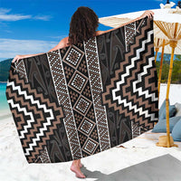 Classic Tukutuku Pattern Aotearoa Sarong Niho Taniwha and Puhoro Motifs