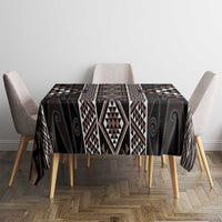 Classic Tukutuku Pattern Aotearoa Tablecloth Niho Taniwha and Puhoro Motifs