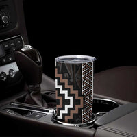 Classic Tukutuku Pattern Aotearoa Tumbler Cup Niho Taniwha and Puhoro Motifs