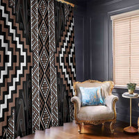 Classic Tukutuku Pattern Aotearoa Window Curtain Niho Taniwha and Puhoro Motifs