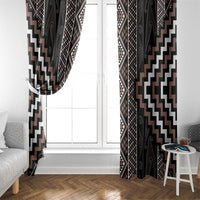 Classic Tukutuku Pattern Aotearoa Window Curtain Niho Taniwha and Puhoro Motifs