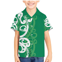 Pounamu Green Maori Family Matching Mermaid Dress and Hawaiian Shirt Koru Kowhaiwhai - Polynesian Pride
