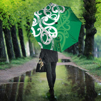 Pounamu Green Maori Umbrella Koru Kowhaiwhai - Polynesian Pride