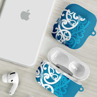 Azure Blue Maori AirPods Case Koru Kowhaiwhai - Polynesian Pride