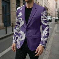Violet Green Maori Blazer Koru Kowhaiwhai - Polynesian Pride