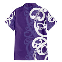Violet Green Maori Family Matching Mermaid Dress and Hawaiian Shirt Koru Kowhaiwhai - Polynesian Pride