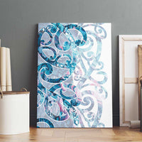Turquoise Paua Shell Maori Canvas Wall Art Koru Kowhaiwhai - Polynesian Pride