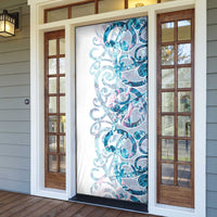 Turquoise Paua Shell Maori Door Cover Koru Kowhaiwhai - Polynesian Pride