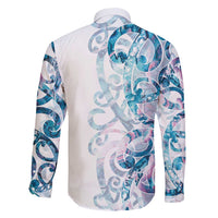 Turquoise Paua Shell Maori Family Matching Mermaid Dress and Hawaiian Shirt Koru Kowhaiwhai - Polynesian Pride