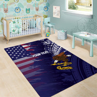 American Samoa Mix US Area Rug Flag Day Grunge Style