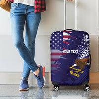 American Samoa Mix US Luggage Cover Flag Day Grunge Style LT7 - Polynesian Pride
