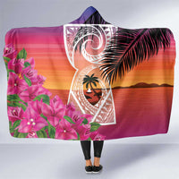 Guam Chamorro Hooded Blanket Artsy Latte Stone