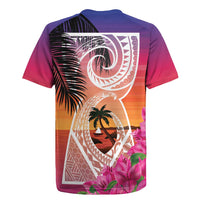 Guam Chamorro Rugby Jersey Artsy Latte Stone