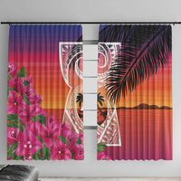 Guam Chamorro Window Curtain Artsy Latte Stone