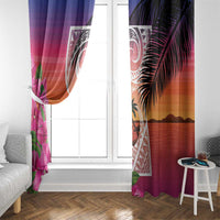 Guam Chamorro Window Curtain Artsy Latte Stone