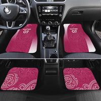 Personalised New Zealand Rugby Car Mats Aotearoa Champions - Pink Version