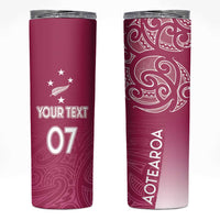 Personalised New Zealand Rugby Skinny Tumbler Aotearoa Champions - Pink Version