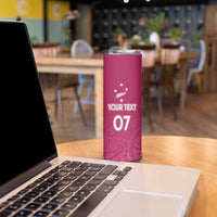 Personalised New Zealand Rugby Skinny Tumbler Aotearoa Champions - Pink Version