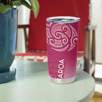 Personalised New Zealand Rugby Tumbler Cup Aotearoa Champions - Pink Version