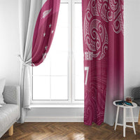 Personalised New Zealand Rugby Window Curtain Aotearoa Champions - Pink Version