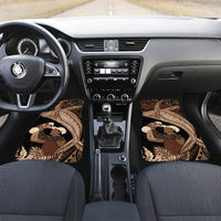 Father's Day Polynesian Pattern Car Mats Tropical Humpback Whale