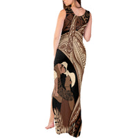 Father's Day Polynesian Pattern Tank Maxi Dress Tropical Humpback Whale LT7 - Polynesian Pride