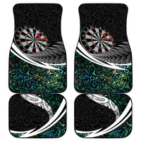 Personalized NZ Darts Car Mats Paua Shell Maori Koru Whakairo - Polynesian Pride