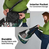 Personalized NZ Darts Grocery Bag Paua Shell Maori Koru Whakairo - Polynesian Pride