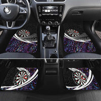 Personalized NZ Darts Car Mats Paua Shell Maori Koru Whakairo - Purple - Polynesian Pride