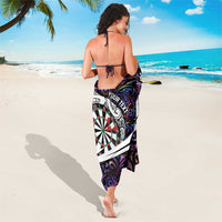 Personalized NZ Darts Sarong Paua Shell Maori Koru Whakairo - Purple - Polynesian Pride