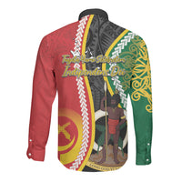 Ni-Vanuatu Indipendens Dei Celebretem Long Sleeve Button Shirt Yumi Yumi Yumi
