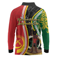 Ni-Vanuatu Indipendens Dei Celebretem Long Sleeve Polo Shirt Yumi Yumi Yumi LT7 - Polynesian Pride