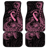 Polynesian Pink Power Car Mats Breast Cancer Ribbon Turtle and Flowers