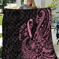 Polynesian Pink Power Quilt Breast Cancer Ribbon Turtle and Flowers LT7 Pink - Polynesian Pride