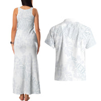 Samoa White Sunday Couples Matching Tank Maxi Dress and Hawaiian Shirt Hibiscus Special LT7 - Polynesian Pride