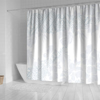 Samoa White Sunday Shower Curtain Hibiscus Special LT7 - Polynesian Pride