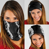 Hawaii Aloha Plumeria Lei Black Palaka Neck Gaiter - Polynesian Pride