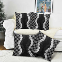 Hawaii Aloha Plumeria Lei Black Palaka Pillow Cover - Polynesian Pride