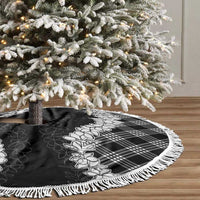 Hawaii Aloha Plumeria Lei Black Palaka Tree Skirt - Polynesian Pride