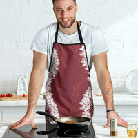 Hawaii Aloha Plumeria Lei Scarlet Palaka Apron - Polynesian Pride