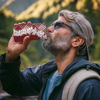 Hawaii Aloha Plumeria Lei Scarlet Palaka 4 in 1 Can Cooler Tumbler - Polynesian Pride