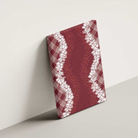 Hawaii Aloha Plumeria Lei Scarlet Palaka Canvas Wall Art - Polynesian Pride