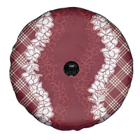Hawaii Aloha Plumeria Lei Scarlet Palaka Spare Tire Cover - Polynesian Pride