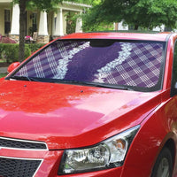 Hawaii Aloha Plumeria Lei Violet Palaka Auto Sun Shade - Polynesian Pride