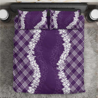 Hawaii Aloha Plumeria Lei Violet Palaka Bedding Set - Polynesian Pride