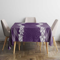 Hawaii Aloha Plumeria Lei Violet Palaka Tablecloth - Polynesian Pride
