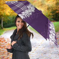 Hawaii Aloha Plumeria Lei Violet Palaka Umbrella - Polynesian Pride